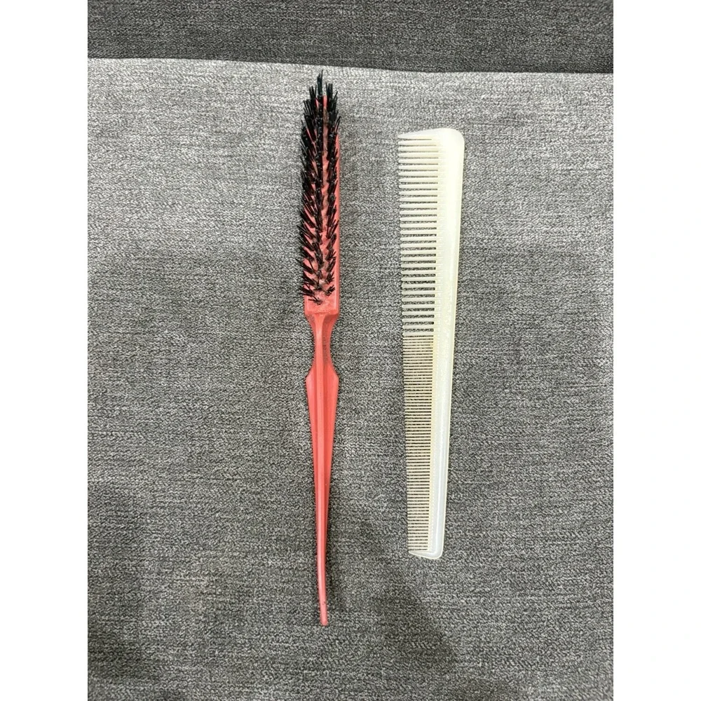 Vintage‎ PRO Styler USA Hair Brush Nylon Bristle Thumb Grip, Folding Brush, Comb